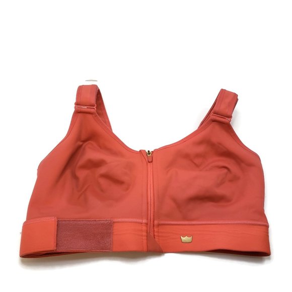 Shefit Luxe Other - Shefit Luxe Womens Peach Leopard Abstract Sports Bra Size 3 Zip Front Gym